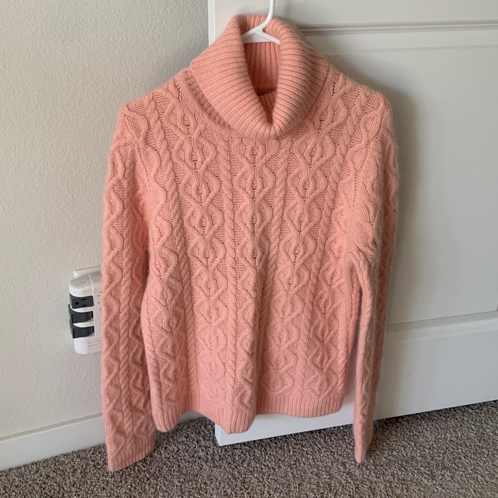 Salmon Peach Super Soft lamb wool sweater XL - Picture 7 of 10